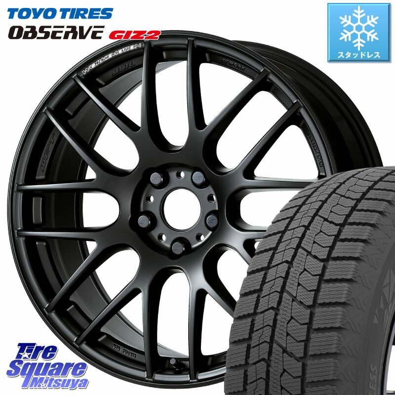 TOYO オブザーブ ギズ2 〇 OBSERVE GIZ2 スタッドレス ミツヤ 215/45R17 WORK ワーク EMOTION エモーション M8R MBL 17インチ 17 X 7.0J +53 5穴 114.3