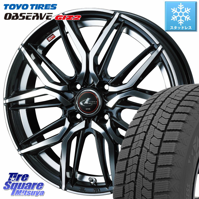 TOYO オブザーブ ギズ2 〇 OBSERVE GIZ2 2023年製 スタッドレス 185/55R15 WEDS 40775 レオニス LEONIS LM 15インチ 15 X 5.5J +43 4穴 100 フィット ノート サクシード