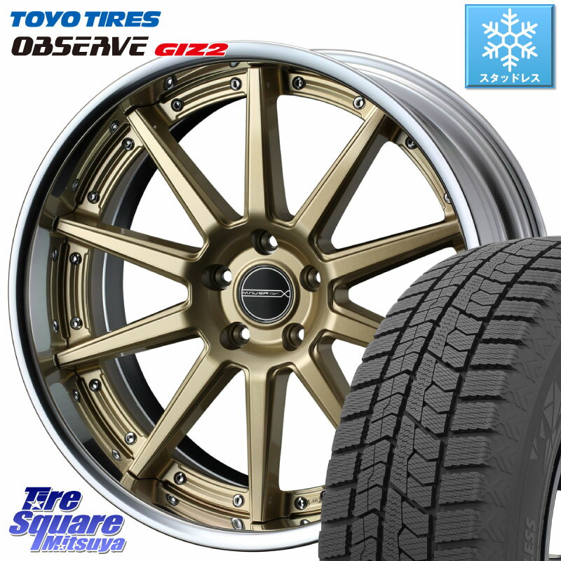 TOYO オブザーブ ギズ2 〇 OBSERVE GIZ2 2023年製 在庫● スタッドレス 225/45R18 WEDS MAVERICK 1010S GLD S-LoDisk 18インチ 2ピース 18 X 8.0J +50 5穴 114.3 WRX S4 RX-8 レヴォーグ