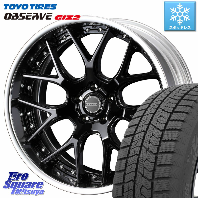 TOYO オブザーブ ギズ2 〇 OBSERVE GIZ2 2023年製 在庫● スタッドレス 225/45R18 WEDS MAVERICK 1307M BK S-LoDisk 18インチ 2ピース 18 X 8.0J +44 5穴 114.3 WRX S4 RX-8 レヴォーグ