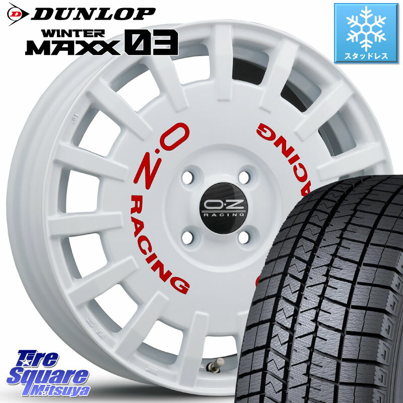 DUNLOP ウィンターマックス03 WM03 ダンロップ スタッドレス 165/50R16 OZ Rally Racing ラリーレーシング 16インチ 16 X 5.0J +45 4穴 100 コペン