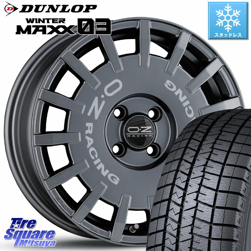 DUNLOP ウィンターマックス03 WM03 ダンロップ スタッドレス 165/50R16 OZ Rally Racing ラリーレーシング GRA ホイール 16インチ 16 X 5.0J +45 4穴 100 コペン