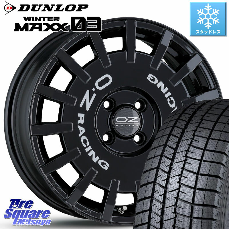 DUNLOP ウィンターマックス03 WM03 ダンロップ スタッドレス 165/50R16 OZ Rally Racing ラリーレーシング 16インチ 16 X 5.0J +45 4穴 100 コペン