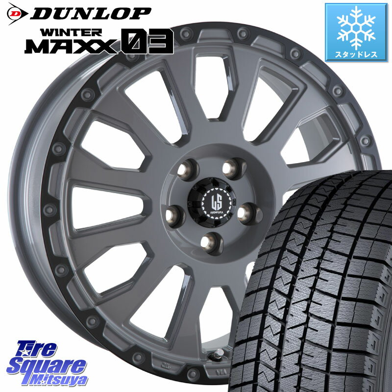 DUNLOP ウィンターマックス03 WM03 ダンロップ スタッドレス 215/45R17 阿部商会 LA STRADA AVENTURA アヴェンチュラ 17インチ 17 X 7.0J +38 5穴 114.3 リーフ