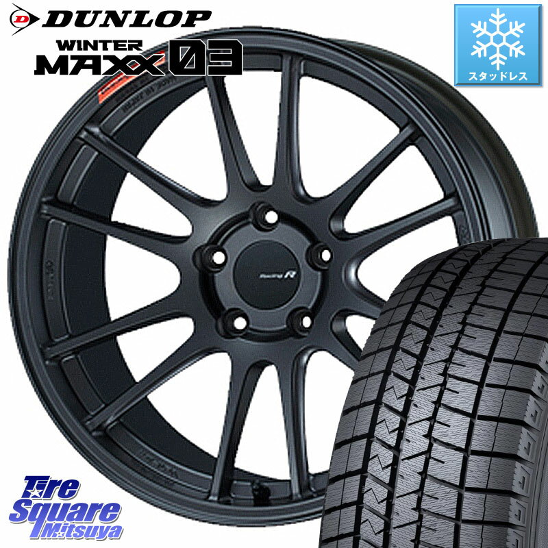 DUNLOP ウィンターマックス03 WM03 ダンロップ スタッドレス 225/40R18 ENKEI エンケイ Racing Revolution GTC01RR ホイール 18 X 8.0J +45 5穴 114.3 ヤリス