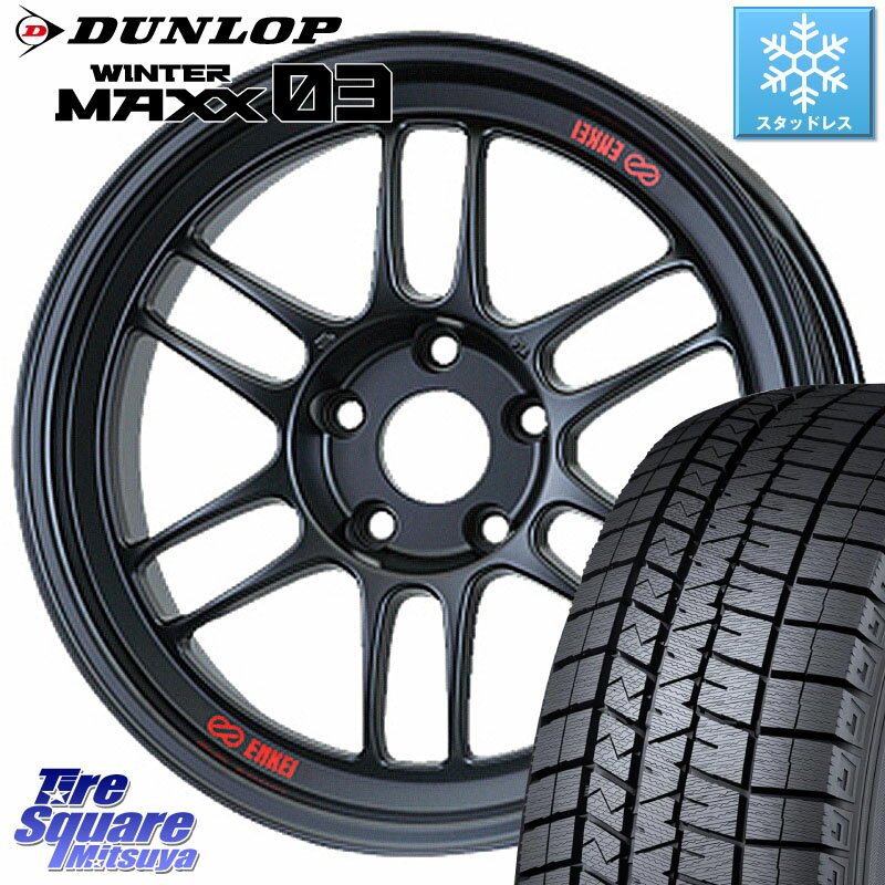 DUNLOP ウィンターマックス03 WM03 ダンロップ スタッドレス 215/45R18 KYOHO ENKEI エンケイ Racing RPF1 ホイール 18 X 7.5J +48 5穴 114.3 MAZDA3 リーフ VOXY