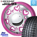 DUNLOP ウィンターマックス03 WM03 ダンロップ スタッドレス 165/65R14 MONZA K Quty キューティー ホイール 14インチ 14 X 4.5J +43 4穴 100 ソリオ デリカミニ