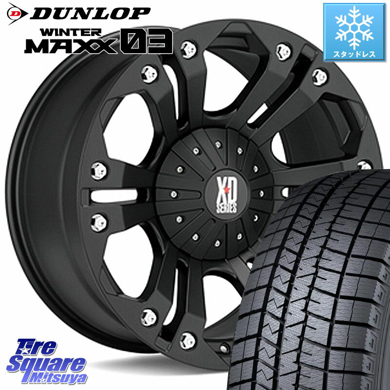 DUNLOP ウィンターマックス03 WM03 ダンロップ スタッドレス 235/50R18 KMC XD778MONSTER ホイール 18インチ 18 X 9.0J(US) +35 5穴 114.3