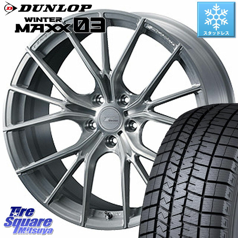 DUNLOP ウィンターマックス03 WM03 ダンロップ スタッドレス 235/60R18 WEDS F ZERO FZ-1 FZ1 鍛造 FORGED ホイール18インチ 18 X 7.5J +48 5穴 114.3 RAV4 CX-60