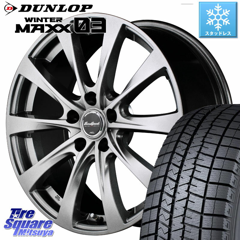 DUNLOP ウィンターマックス03 WM03 ダンロップ スタッドレス 215/45R17 MANARAY MID EuroSpeed F10 ホイール 4本 17インチ 17 X 7.0J +38 5穴 114.3 リーフ