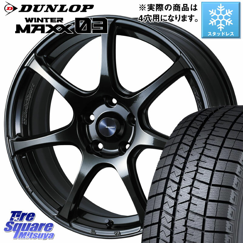 DUNLOP ウィンターマックス03 WM03 ダンロップ スタッドレス 195/45R16 WEDS 74018 ウェッズ スポーツ SA75R SA-75R 16インチ 16 X 6.5J +42 4穴 100 フィット サクシード