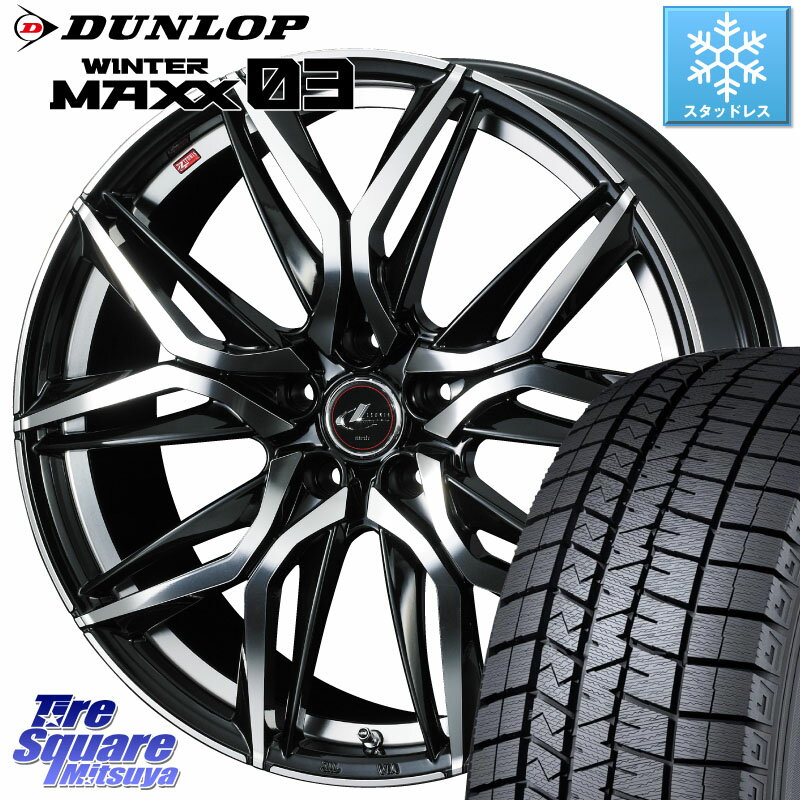 DUNLOP ウィンターマックス03 WM03 ダンロップ スタッドレス 245/45R18 WEDS 40828 レオニス LEONIS LM 18インチ 18 X 8.0J +42 5穴 114.3