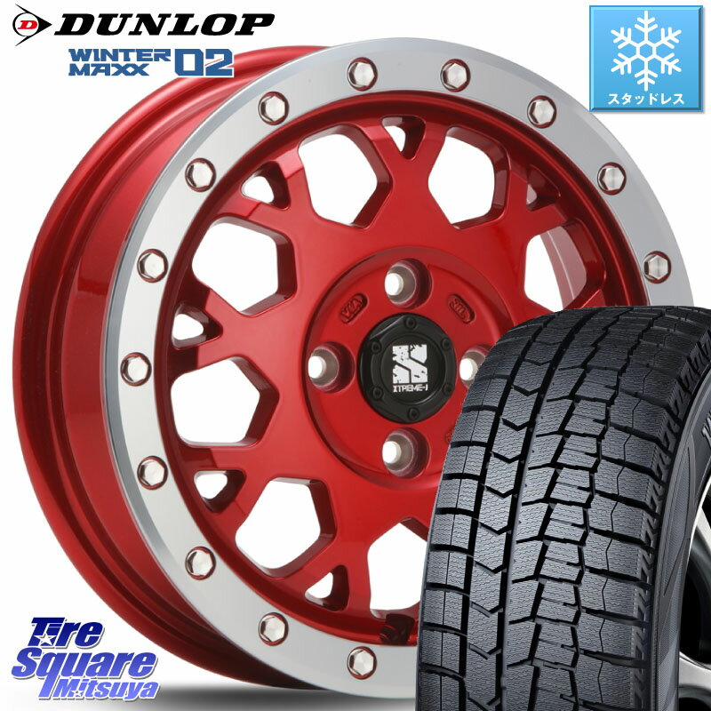 DUNLOP ウィンターマックス02 WM02 特価 ダンロップ スタッドレス 155/65R14 MLJ XJ04 XTREME-J エクストリームJ レッド 在庫● 14インチ 14 X 4.5J +43 4穴 100