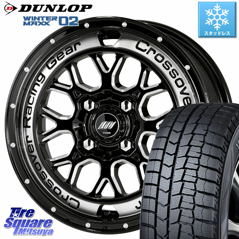 DUNLOP ウィンターマックス02 WM02 ダンロップ スタッドレス 185/70R14 WORK ワーク CRAG クラッグ CKV 14インチ 14 X 5.5J +38 4穴 100 アクア ノート