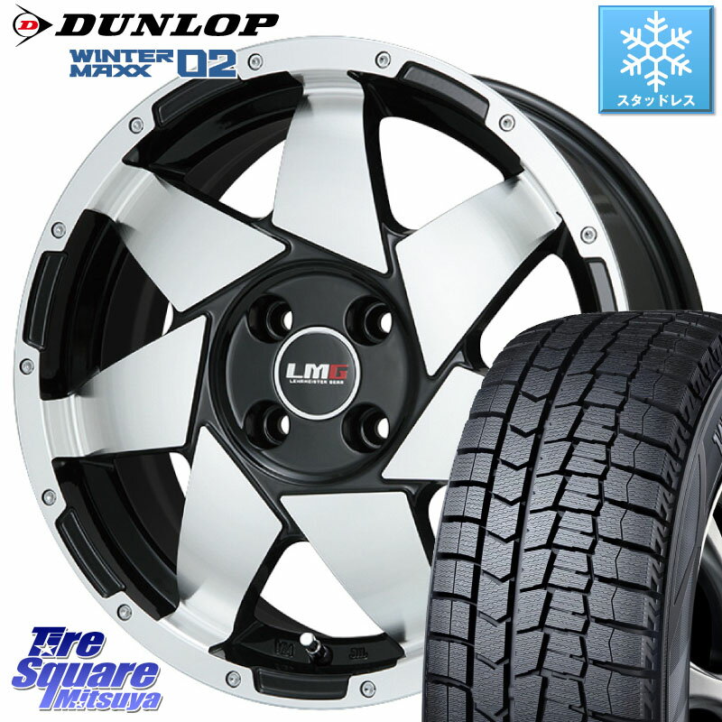 DUNLOP ウィンターマックス02 WM02 特価 ダンロップ スタッドレス 155/65R14 LEHRMEISTER レアマイスター LMG SHURIKEN シュリケン ホイール 14インチ 14 X 4.5J +45 4穴 100