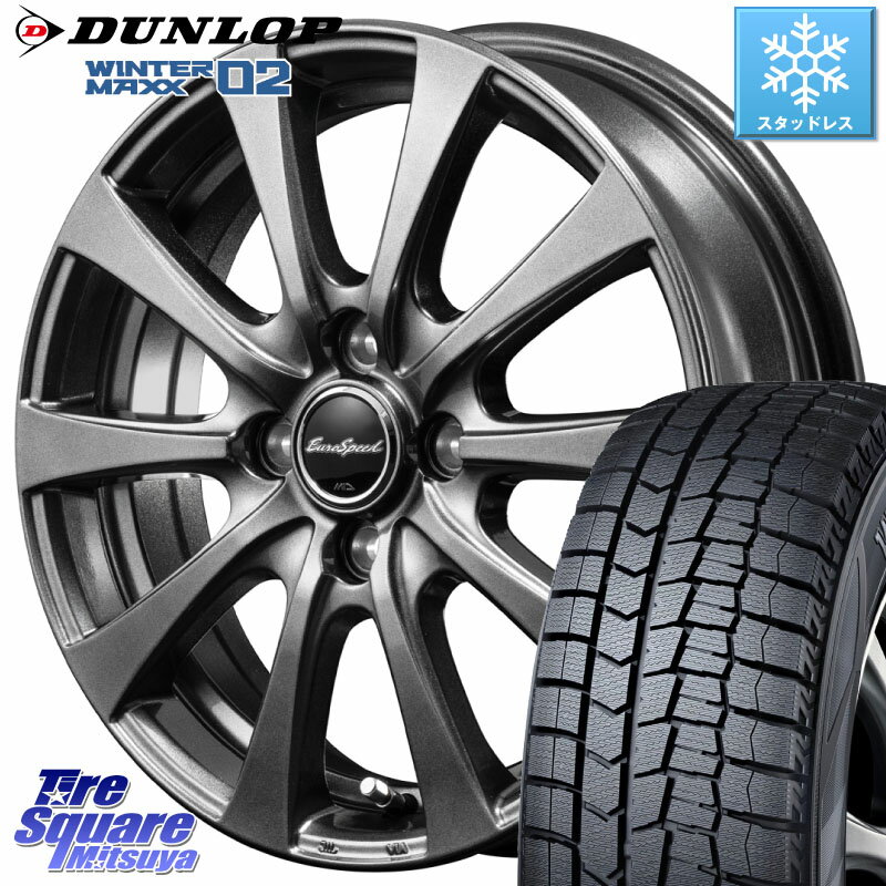 DUNLOP ウィンターマックス02 WM02 ダンロップ スタッドレス 175/65R14 MANARAY MID EuroSpeed G10 ホイール 14インチ 14 X 5.5J +45 4穴 100 フィット