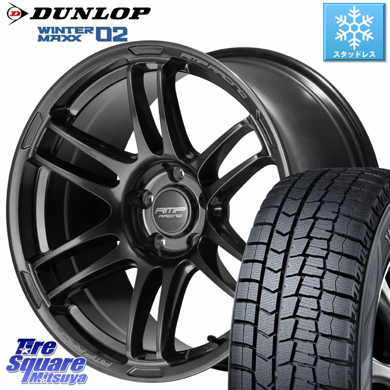 DUNLOP ウィンターマックス02 WM02 XL ダンロップ スタッドレス 225/45R18 MANARAY MID RMP RACING R26 TITAN ホイール 18インチ 18 X 8.0J +45 5穴 114.3 リーフ