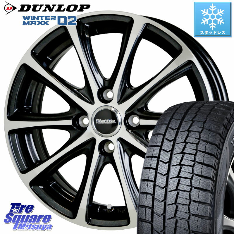 DUNLOP ウィンターマックス02 WM02 ダンロップ スタッドレス 165/55R14 HotStuff ラフィット LE-04 在庫● 14インチ 14 X 4.5J +45 4穴 100 ゼスト