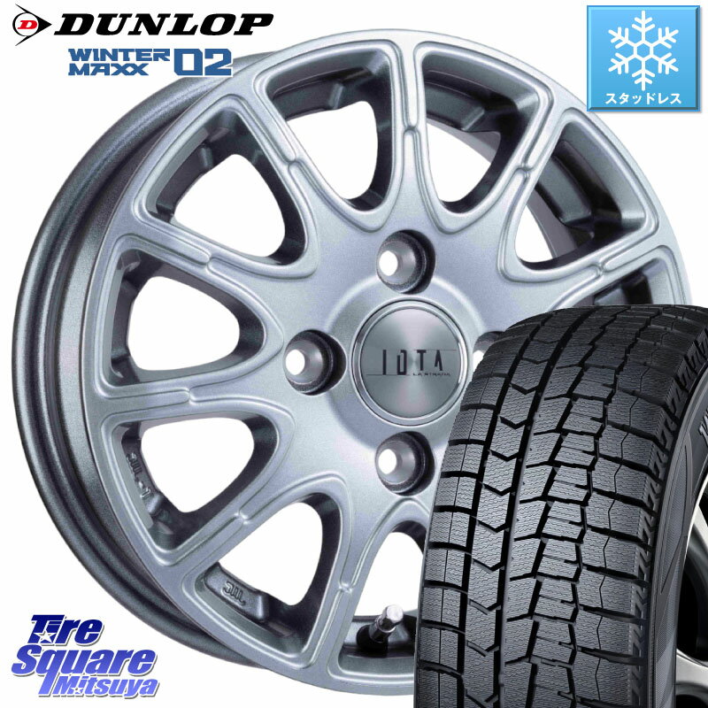 DUNLOP ウィンターマックス02 WM02 ダンロップ スタッドレス 185/55R15 阿部商会 TIRADO IOTA イオタ ホイール 15インチ 15 X 6.0J +45 4穴 100 ノート