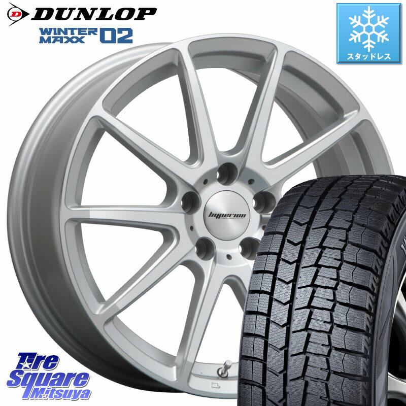 DUNLOP ウィンターマックス02 WM02 XL ダンロップ スタッドレス 225/45R18 MLJ HYPERION CVX ハイペリオン ホイール 18インチ 18 X 8.0J +45 5穴 114.3 リーフ