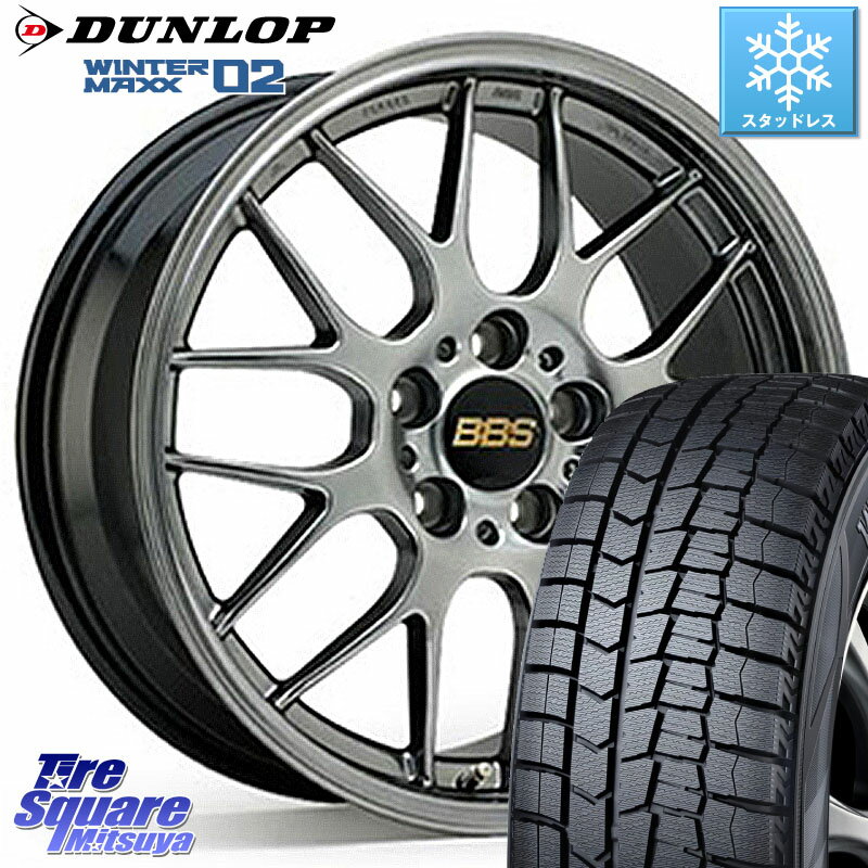 DUNLOP ウィンターマックス02 WM02 XL ダンロップ スタッドレス 225/45R18 BBS RG-R 鍛造1ピース ホイール 18インチ 18 X 8.5J +48 5穴 114.3 WRX S4 RX-8