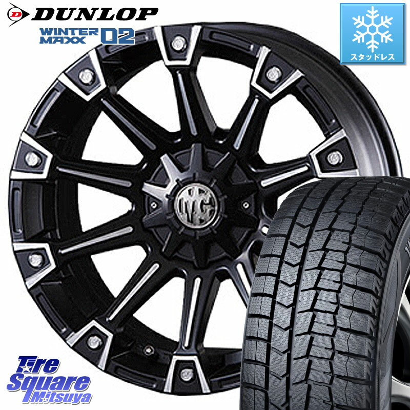 DUNLOP ウィンターマックス02 WM02 CUV ダンロップ スタッドレス 215/60R17 CRIMSON クリムソン MONSTER モンスター ホイール 17インチ 17 X 7.0J(US) +35 5穴 114.3