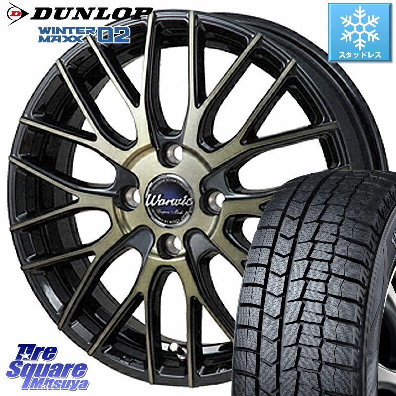 DUNLOP ウィンターマックス02 WM02 ダンロップ スタッドレス 185/55R15 MONZA Warwic Empress Mesh ホイール 15 X 6.0J +43 4穴 100 ノート サクシード