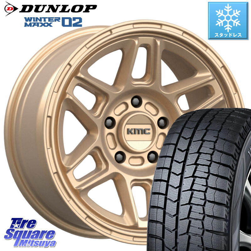 DUNLOP ウィンターマックス02 WM02 XL ダンロップ スタッドレス 225/50R17 KMC KM716 NOMAD ホイール 17インチ 専用Nut別売 17 X 8.0J +38 5穴 114.3 RX-8