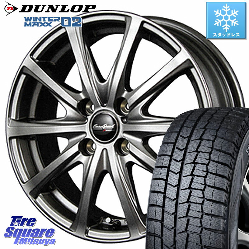 DUNLOP ウィンターマックス02 WM02 ダンロップ スタッドレス 165/80R13 MANARAY MID EuroSpeed ユーロスピード V25 ホイール 13インチ 13 X 5.0J +35 4穴 100 サクシード