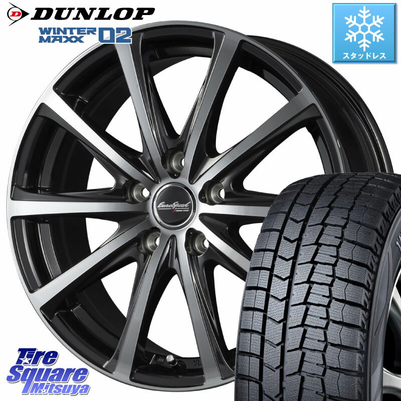 DUNLOP ウィンターマックス02 WM02 ダンロップ スタッドレス 185/65R15 MANARAY MID EUROSPEED V25 ホイール 15インチ 15 X 6.0J +45 5穴 114.3 CR-Z