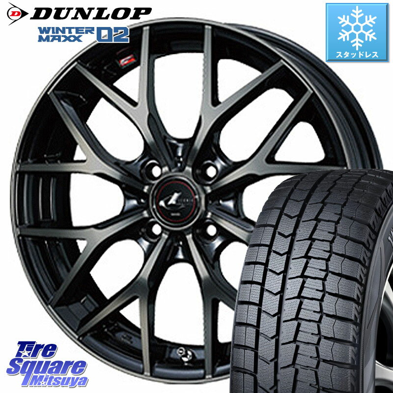 DUNLOP ウィンターマックス02 WM02 ダンロップ スタッドレス 175/65R14 WEDS レオニス MX ウェッズ Leonis ホイール 14インチ 14 X 5.5J +42 4穴 100 フィット サクシード