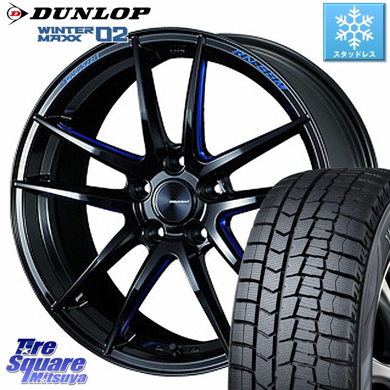 DUNLOP ウィンターマックス02 WM02 XL ダンロップ スタッドレス 225/45R18 WEDS 72957 RN-55M ウェッズ スポーツ ホイール 18インチ 18 X 8.5J +45 5穴 114.3 WRX S4 RX-8