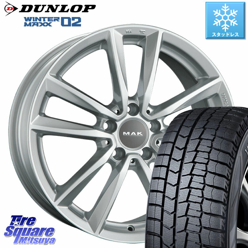 DUNLOP ウィンターマックス02 WM02 ダンロップ スタッドレス 225/55R16 阿部商会 MAK BREMEN ホイール 16インチ 16 X 7.0J(MB W205) +43 5穴 112 メルセデスベンツ Cクラス