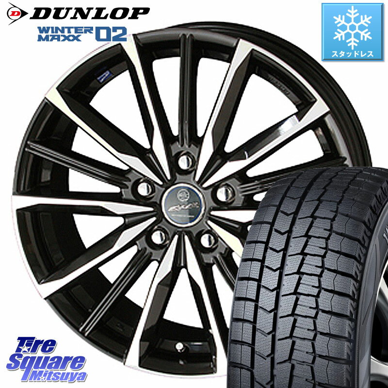 DUNLOP ウィンターマックス02 WM02 ダンロップ スタッドレス 185/60R15 KYOHO SMACK スマック ヴァルキリー 平座仕様(トヨタ車専用) ホイール 15インチ 15 X 6.5J +40 5穴 100 シエンタ