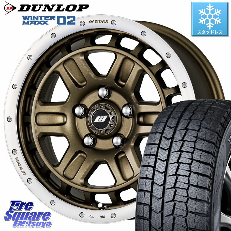 DUNLOP ウィンターマックス02 WM02 ダンロップ スタッドレス 225/55R16 WORK ワーク CRAG クラッグ T-GRABIC2 グラビック2 ホイール 16インチ 16 X 7.0J +38 5穴 114.3 RX-8