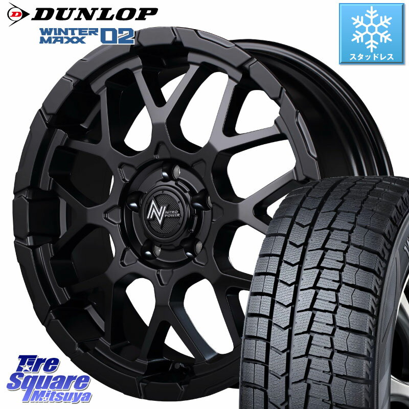 DUNLOP ウィンターマックス02 WM02 XL ダンロップ スタッドレス 225/45R18 MANARAY MID ナイトロパワー M28 BULLET-S 18インチ 18 X 7.0J +42 5穴 114.3 ステップワゴン WRX S4 RX-8