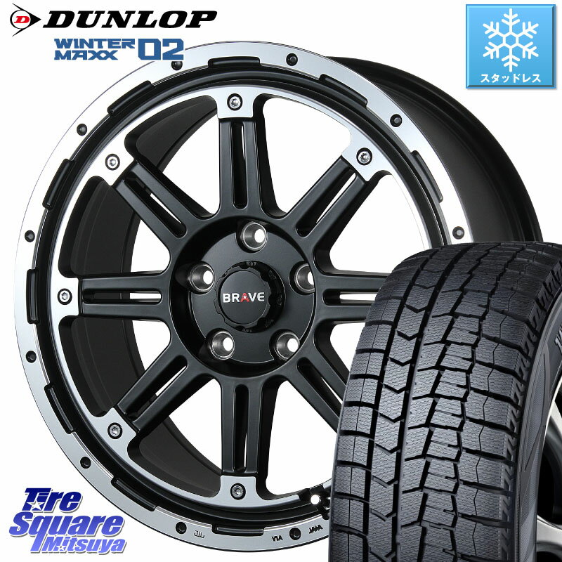 DUNLOP ウィンターマックス02 WM02 CUV ダンロップ スタッドレス 205/60R16 BLEST Bahns Tech BRAVE-Stream ホイール 16インチ 16 X 7.0J +45 5穴 114.3 MAZDA3 ステップワゴン VOXY