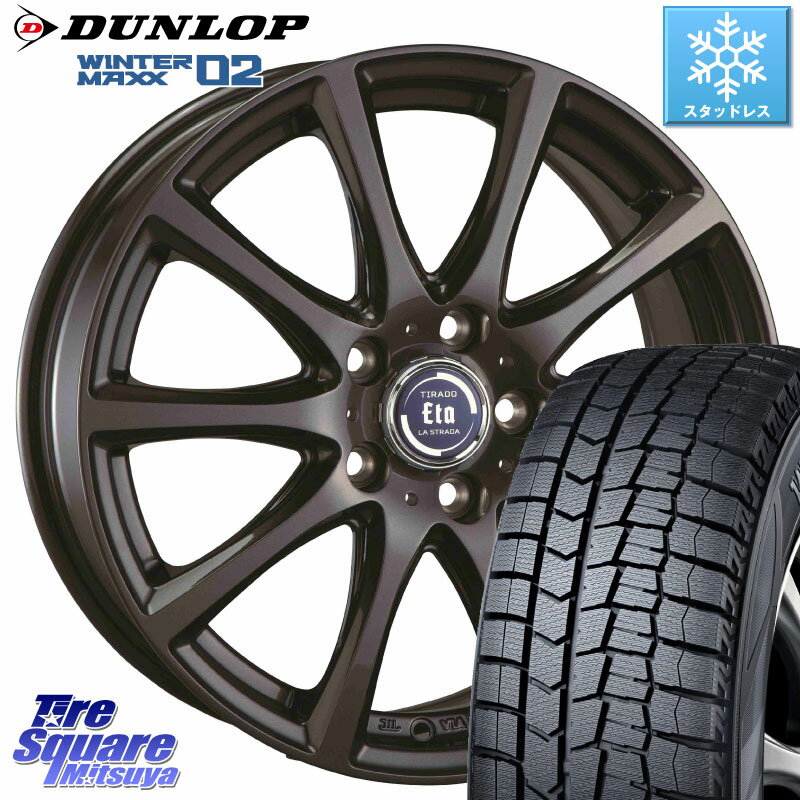 DUNLOP ウィンターマックス02 WM02 XL ダンロップ スタッドレス 225/45R18 阿部商会 ティラード イータ 18 X 7.5J +53 5穴 114.3 WRX S4 レヴォーグ