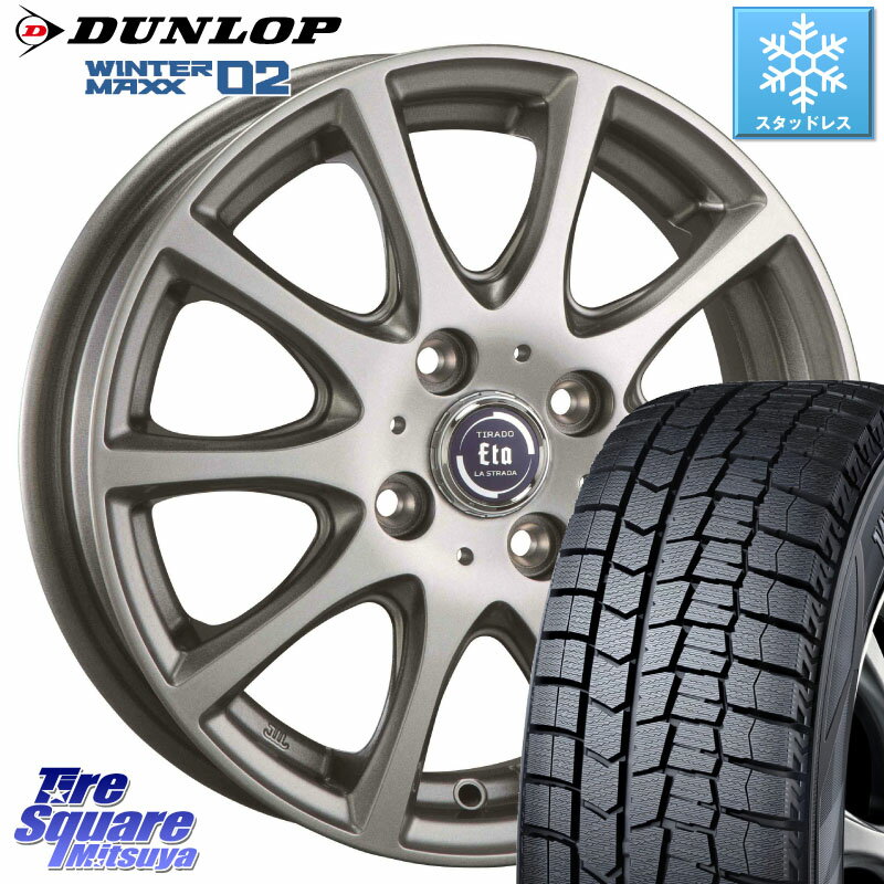 DUNLOP ウィンターマックス02 WM02 ダンロップ スタッドレス 135/80R13 阿部商会 ティラード イータ 13 X 4.0J +42 4穴 100