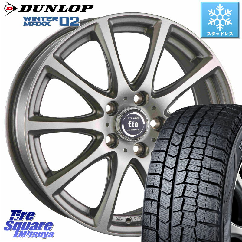 DUNLOP ウィンターマックス02 WM02 ダンロップ スタッドレス 185/65R15 阿部商会 ティラード イータ 15 X 6.0J +45 5穴 114.3 CR-Z