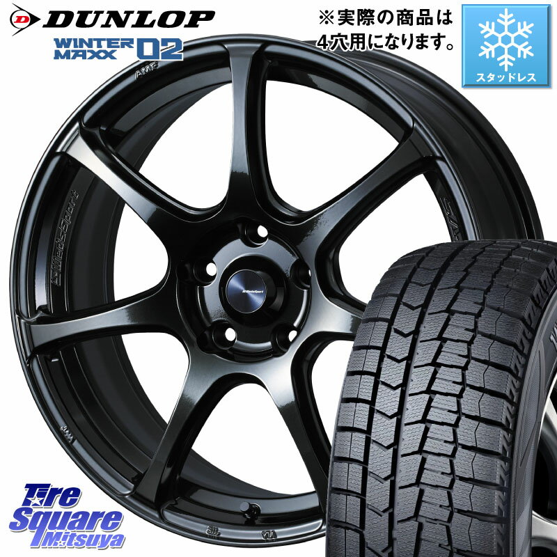 DUNLOP ウィンターマックス02 WM02 ダンロップ スタッドレス 185/65R15 WEDS 74015 ウェッズ スポーツ SA75R SA-75R 15インチ 15 X 6.0J +38 4穴 100 アクア