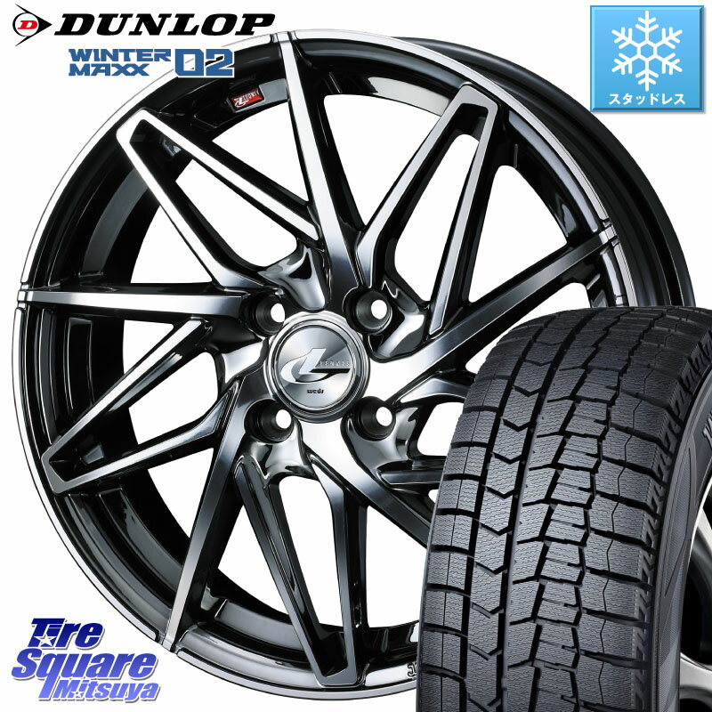 DUNLOP ウィンターマックス02 WM02 特価 ダンロップ スタッドレス 155/65R14 WEDS 40554 レオニス LEONIS IT 14インチ 14 X 4.5J +45 4穴 100