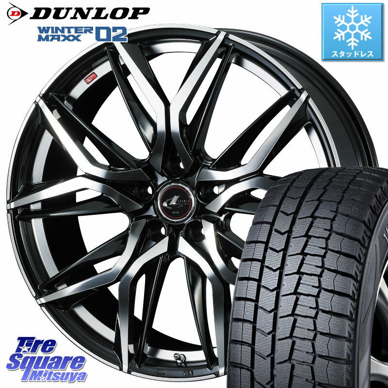 DUNLOP ウィンターマックス02 WM02 XL ダンロップ スタッドレス 185/65R15 WEDS 【欠品次回5月下旬】 40781 レオニス LEONIS LM 15インチ 15 X 6.0J +45 5穴 100 シエンタ プリウス