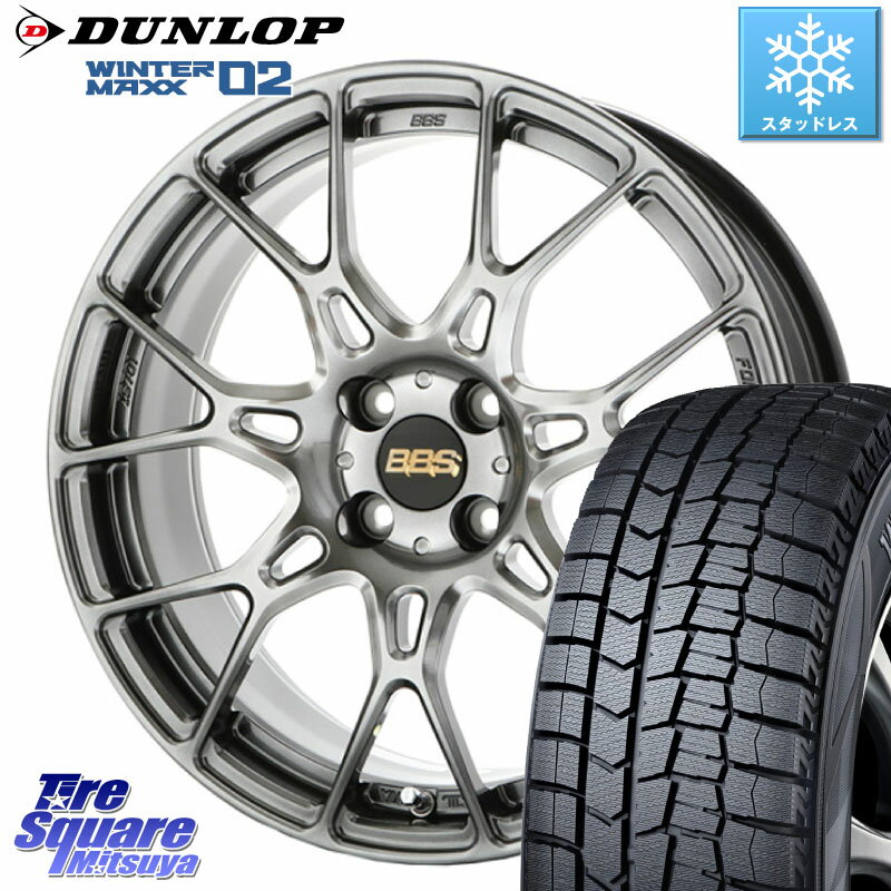 DUNLOP ウィンターマックス02 WM02 ダンロップ スタッドレス 215/45R17 ASSO BBS INTERSPEED IS701 ダイアモンドブラック 17 X 7.0J(ALFAROMEO MITO 955) +35 4穴 98 アルファロメオ MITO ミト