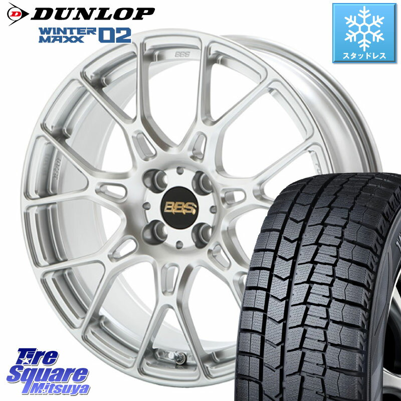 DUNLOP ウィンターマックス02 WM02 ダンロップ スタッドレス 215/45R17 ASSO BBS INTERSPEED IS701 ダイヤモンドシルバー 17 X 7.0J(ALFAROMEO MITO 955) +35 4穴 98 アルファロメオ MITO ミト