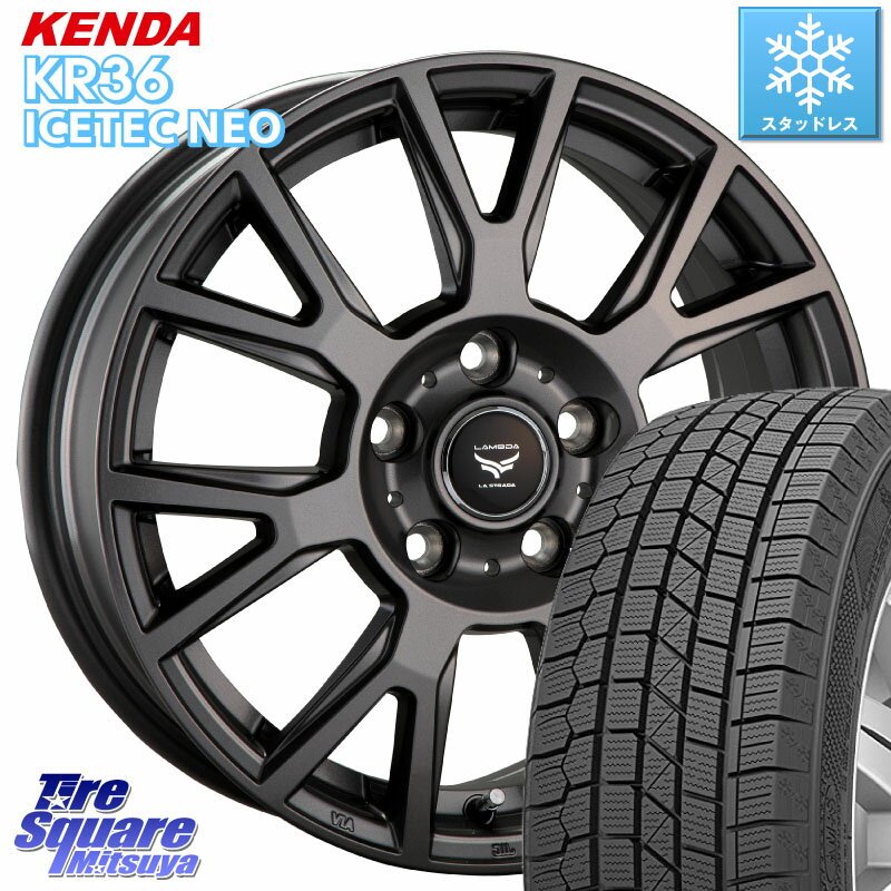 KENDA ケンダ KR36 ICETEC NEO アイステックネオ 2023年製 スタッドレスタイヤ 235/55R18 阿部商会 ティラード ラムダ 18 X 7.5J +38 5穴 114.3 デリカ D5 D:5 NX