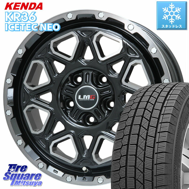 KENDA ケンダ KR36 ICETEC NEO アイステックネオ 2023年製 スタッドレスタイヤ 215/70R16 LEHRMEISTER レアマイスター LMG MONTAGNA BKPC モンタグナ ホイール 16インチ 16 X 7.0J +45 5穴 114.3