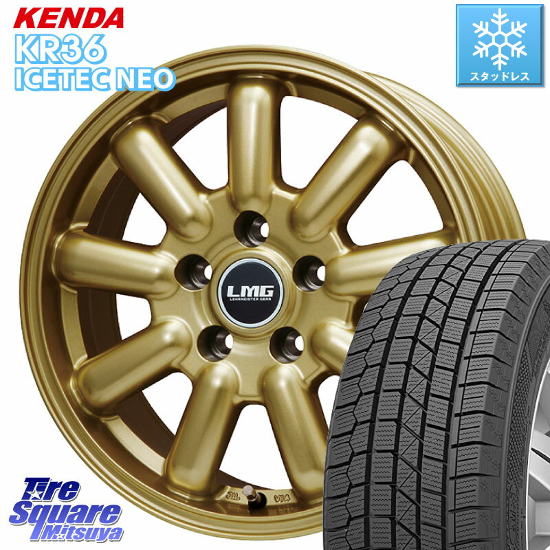 KENDA ケンダ KR36 ICETEC NEO アイステックネオ 2023年製 スタッドレスタイヤ 215/70R16 LEHRMEISTER レアマイスター LMG MOS-9 MOS9 GOLD 16インチ 16 X 7.0J +40 5穴 114.3 デリカ D5 D:5