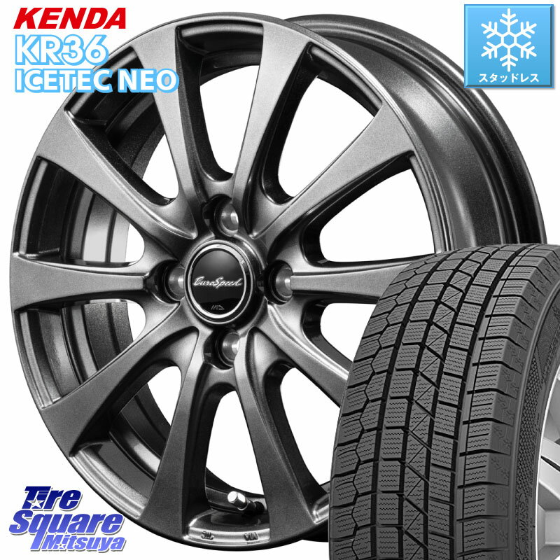 KENDA ケンダ KR36 ICETEC NEO アイステックネオ 2023年製 スタッドレスタイヤ 195/45R16 MANARAY 【欠品次回7月下-8月上旬予定】MID EuroSpeed G10 ホイール 16インチ 16 X 6.0J +50 4穴 100 マーチ