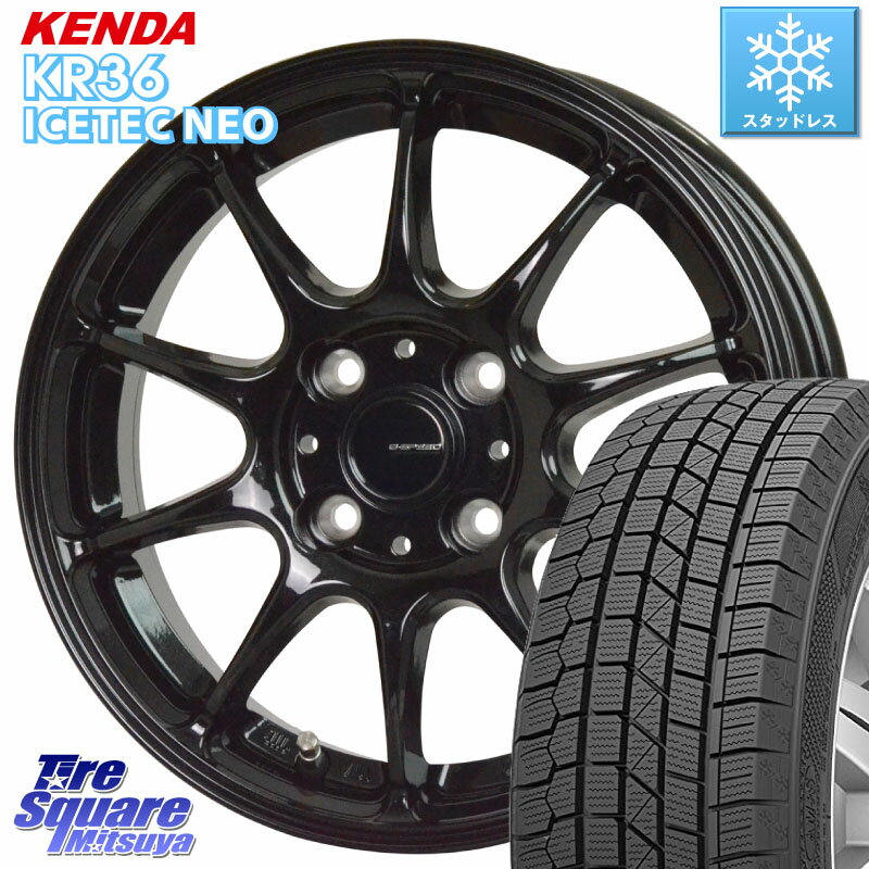 KENDA ケンダ KR36 ICETEC NEO アイステックネオ 2023年製 スタッドレスタイヤ 205/45R17 HotStuff G.SPEED G-07 ホイール 17インチ 17 X 6.5J +45 4穴 100 アクア フリード ヤリス ロードスター